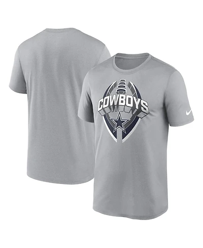 Nike Men's Silver Dallas Cowboys Legend Icon Performance T-Shirt