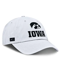 Nike Men's White Iowa Hawkeyes 2025 Sideline Club Adjustable Hat