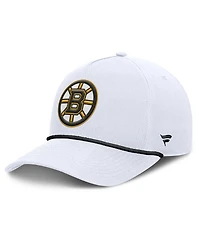 Fanatics Men's White Boston Bruins Rope A-Frame Adjustable Hat