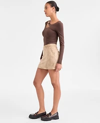 Guess Women's Camryn Faux-Suede Mini Skirt