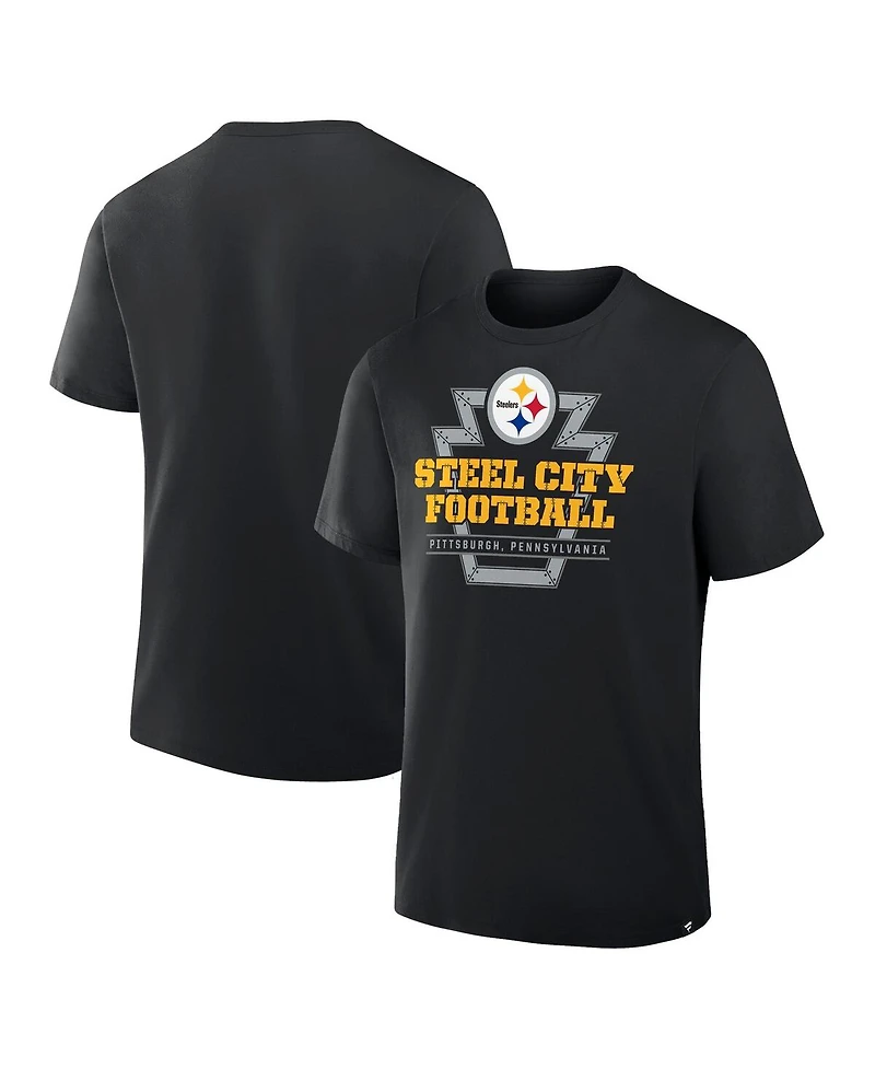 Fanatics Men's Black Pittsburgh Steelers Hometown True Favorite T-Shirt
