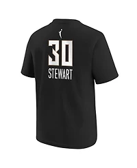 Nike Big Boys and Girls Breanna Stewart Black New York Liberty Explorer Edition Player Name Number T-Shirt