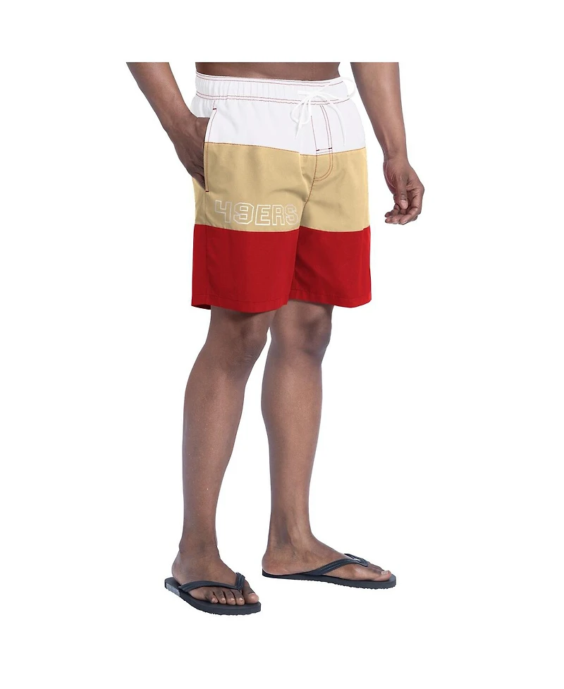 G-iii Sports by Carl Banks Men's Scarlet/Gold San Francisco 49ers Sunrise Volley Swim Shorts