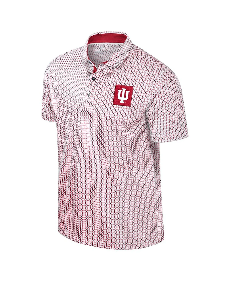 Colosseum Men's Crimson Indiana Hoosiers Big Tall Marty Rival Polo Shirt