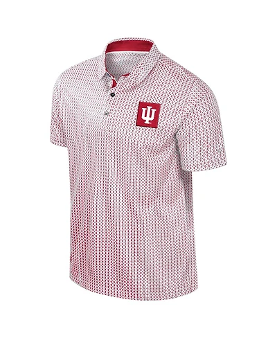Colosseum Men's Crimson Indiana Hoosiers Big Tall Marty Rival Polo Shirt