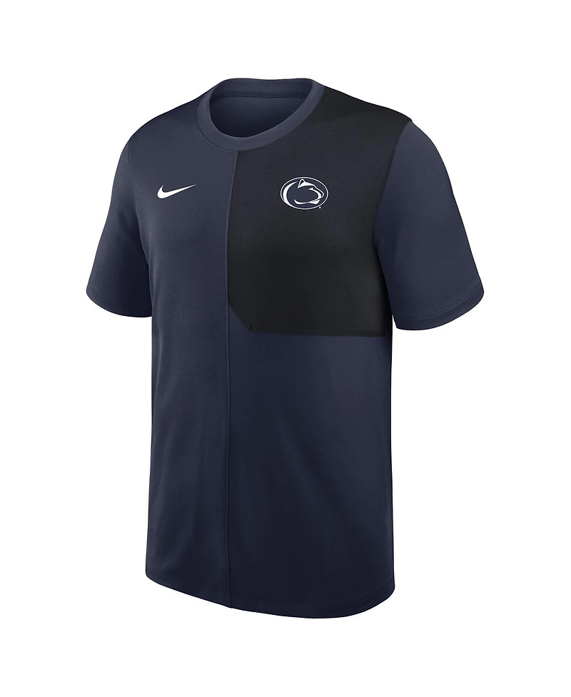 Nike Men's Navy Penn State Nittany Lions 2025 Sideline Uv Performance Coach T-Shirt