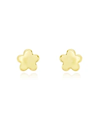 The Lovery Puffy Gold Flower Stud Earrings 14K Gold