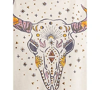 Lucky Brand Women's Steer Skull Crewneck Tee
