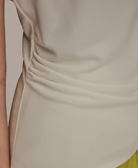 Donna Karan New York Petite Shoulder-Twist Sleeveless Top