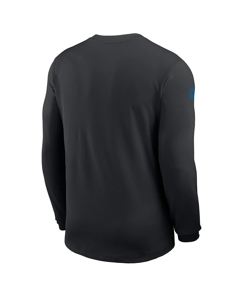 Nike Men's Detroit Lions Sideline Coach Uv Performance Long Sleeve T-Shirt