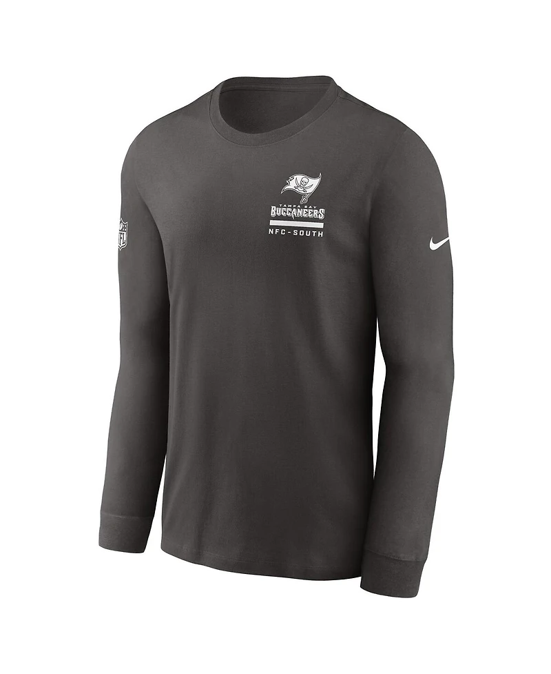 Nike Men's Pewter Tampa Bay Buccaneers Sideline Performance Long Sleeve T-Shirt