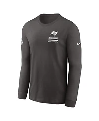 Nike Men's Pewter Tampa Bay Buccaneers Sideline Performance Long Sleeve T-Shirt