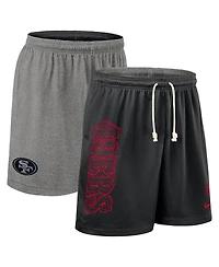 Nike Men's Black San Francisco 49ers Sideline Reversible Performance Shorts