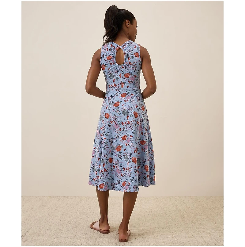 Pact Women's Organic Cotton Fit & Flare Keyhole Back Dress