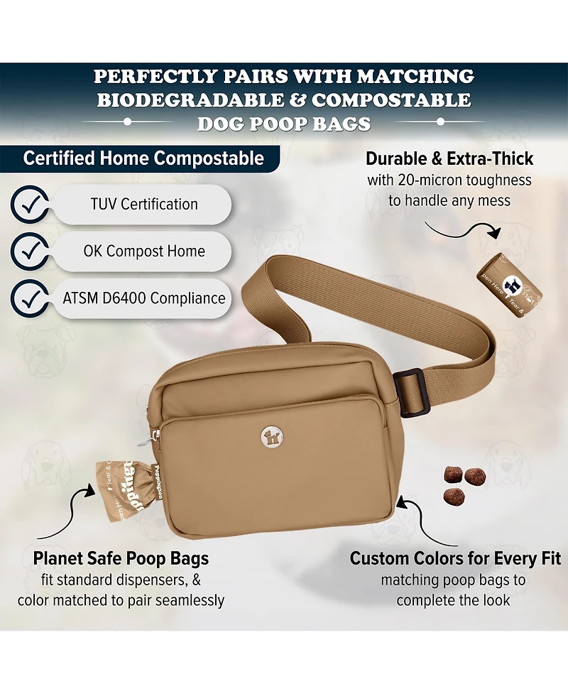 Walk Star Kit: 3-in-1 Dog Bag & Bowl plus Matching 90 Refill Poop Bags
