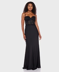 Alex & Sophia Juniors' Sweetheart Sleeveless Long Dress