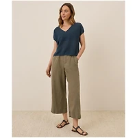 Pact Women's Organic Cotton Canopy Linen Blend Pleated Trouser