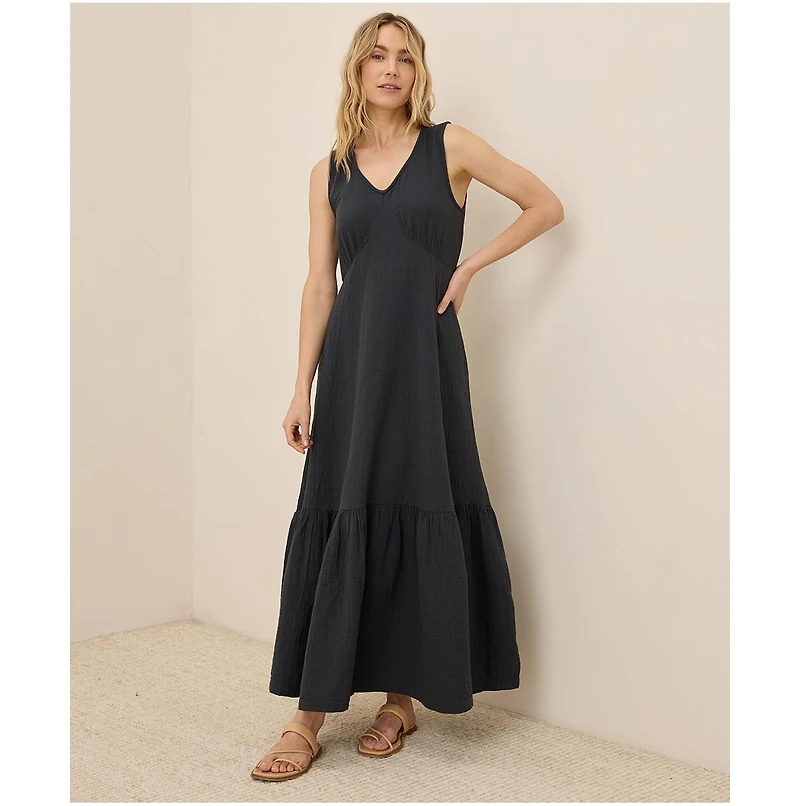 Pact Women's Organic Cotton Coastal Double Gauze Beach To Brunch Dress