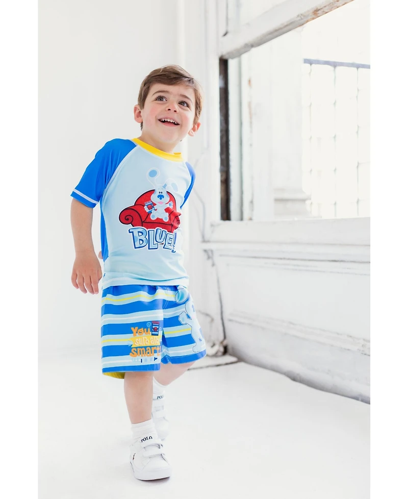 Blue's Clues Baby Boys You! Rash Guard and Swim Trunks Outfit Set