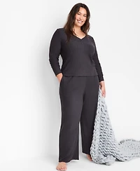 State of Day Women's Soft Rib-Knit Pajama Set, Xs-3X, Macy's Exclusive