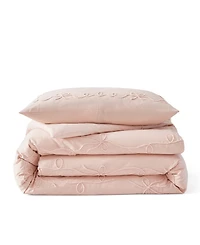 Peri Home Sasha Bows Embroidered 2-Pc. Duvet Cover Set, Twin