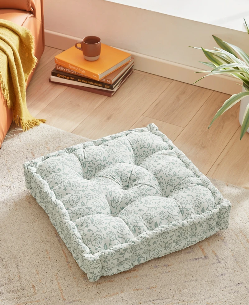 Peri Home Floor Cushion Floral Decorative Pillow, 24" x