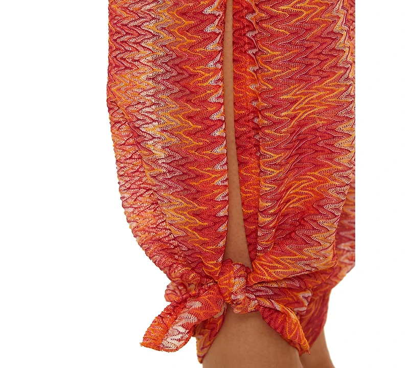 Becca Women's Cancun Metallic Crochet Cover-Up Pants