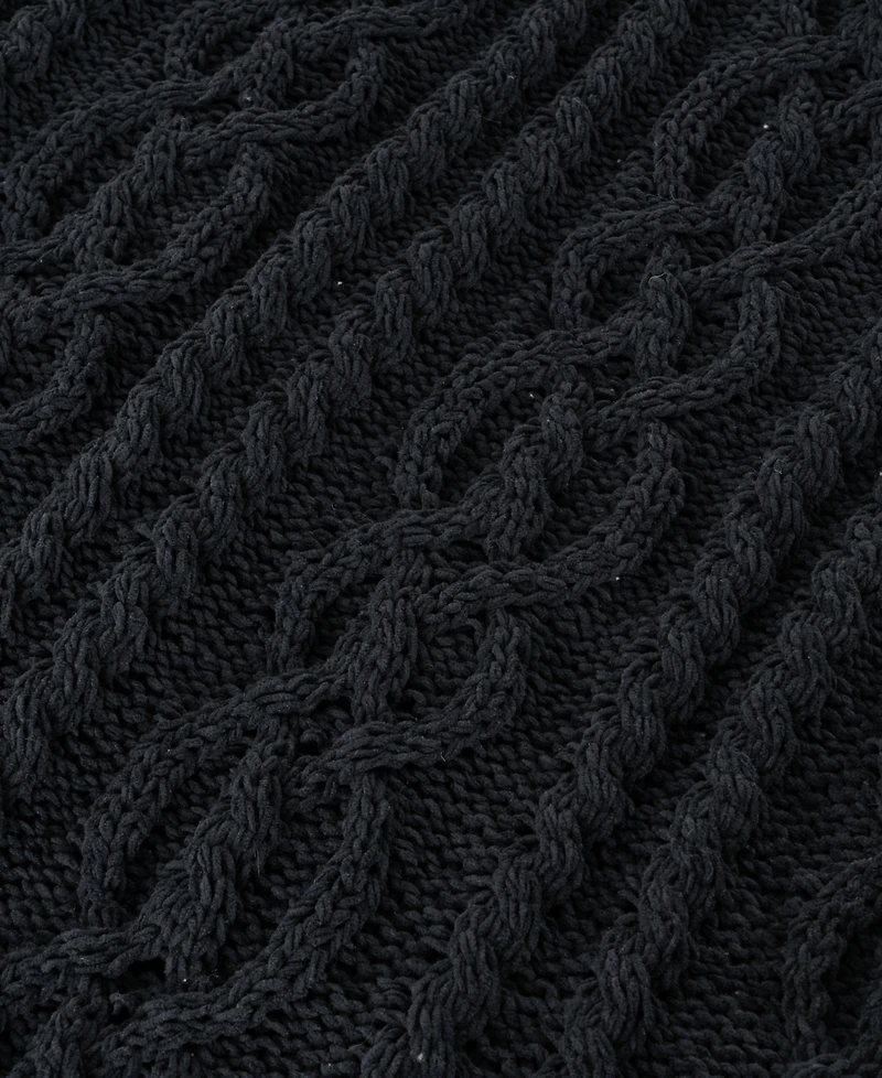 Battilo Lifestyle Cable Knit Chenille Throw, 51" x 67"
