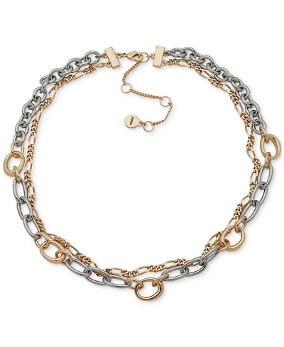 Dkny Two-Row Chain Link Collar Necklace