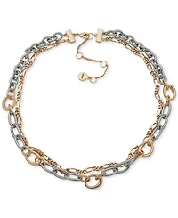Dkny Two-Row Chain Link Collar Necklace