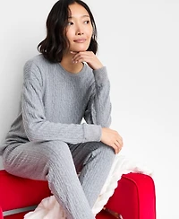 State of Day Women's Cable Jogger Pajama Set, Xs-3X, Macy's Exclusive