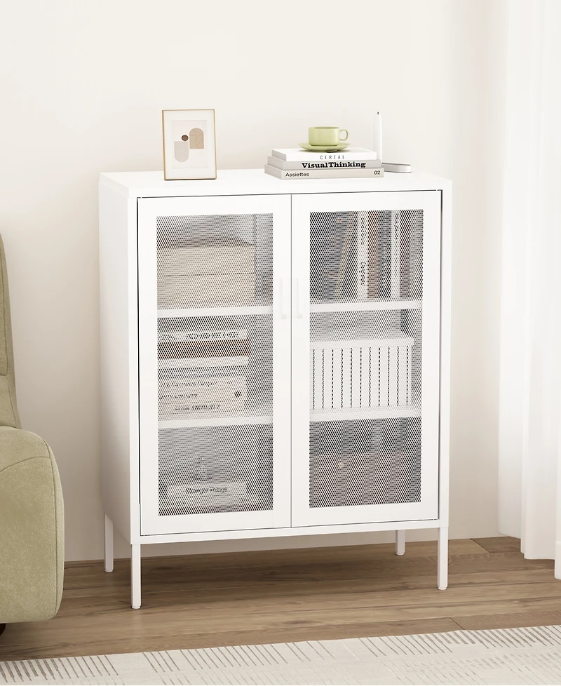 Manhattan Comfort Amelia 31.5" Modern 3-Shelf Accent Cabinet