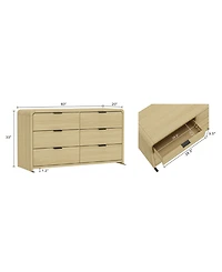 Manhattan Comfort Grace 60" Modern 6-Drawer Double Dresser