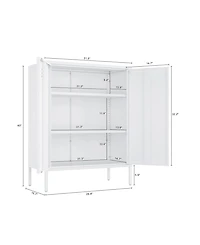 Manhattan Comfort Naomi 31.5" Modern 3-Shelf Accent Cabinet