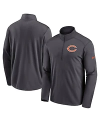 Nike Men's Anthracite Chicago Bears Logo Pacer Performance Half-Zip Sweatshirt