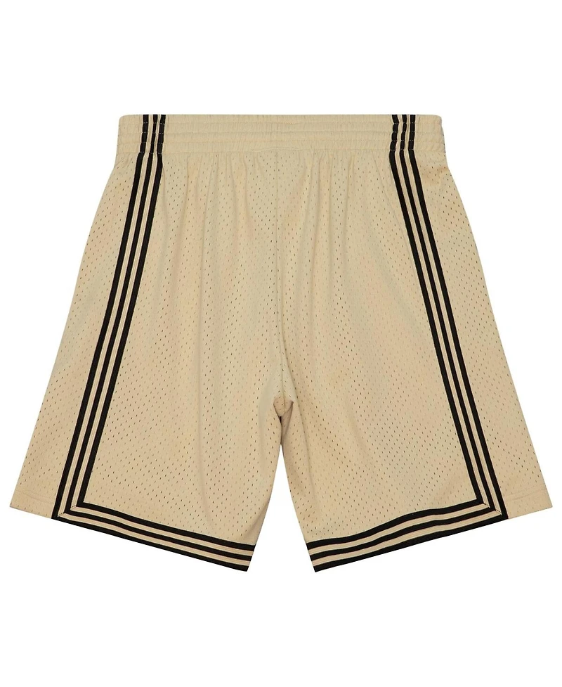 Mitchell & Ness Men's Khaki Los Angeles Lakers 1996-97 Hardwood Classics Swingman Shorts
