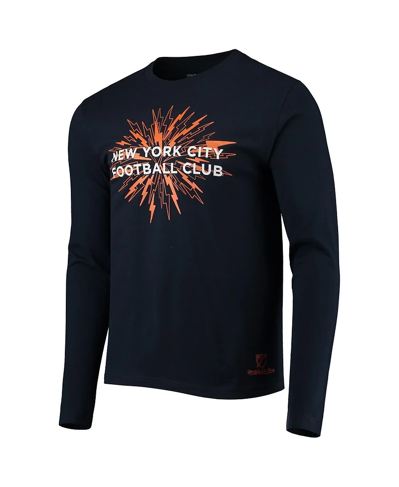 Mitchell & Ness Men's Navy New York City Fc For The Long Sleeve T-Shirt