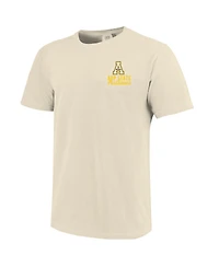 Image One Men's Cream Appalachian State Mountaineers Comfort Colors Mascot Overlay T-Shirt
