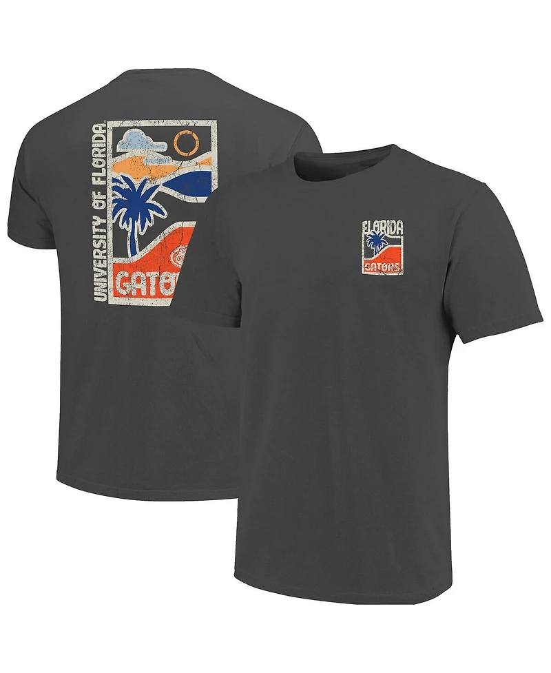 Image One Men's Graphite Florida Gators Comfort Colors Minimal Vista Distressed Graphics T-Shirt