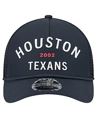 New Era Men's Navy Houston Texans Active Minimalist M-Crown A-Frame 9FORTY Adjustable Hat