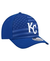 New Era Men's Royal Kansas City Royals American Flag 9FORTY M-Crown A-Frame Adjustable Hat