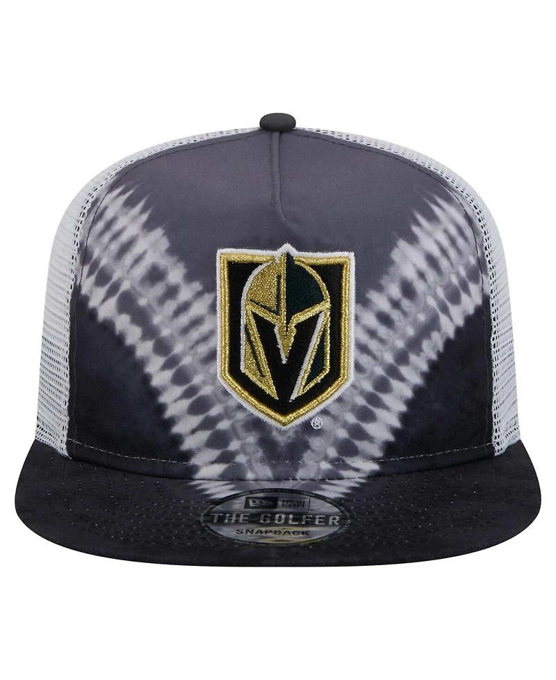 New Era Men's Black/Gray Vegas Golden Knights Throwback V-Dye Adjustable Golfer Hat