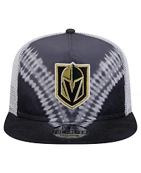 New Era Men's Black/Gray Vegas Golden Knights Throwback V-Dye Adjustable Golfer Hat