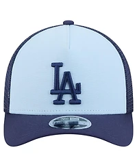 New Era Men's Light Blue/Navy Los Angeles Dodgers 2-Tone Color Pack 9FORTY Adjustable Trucker Hat