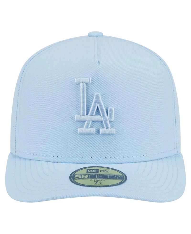 New Era Men's Light Blue Los Angeles Dodgers Color Pack A-Frame 59FIFTY Fitted Hat