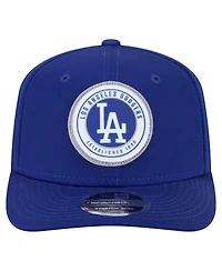 New Era Men's Royal Los Angeles Dodgers Circle Patch 9SEVENTY Stretch-Snap Hat