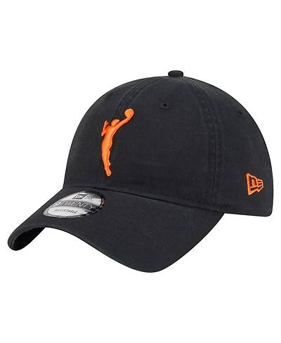 New Era Men's and Women's Black Wnba Core Alt Logo 9TWENTY Adjustable Hat