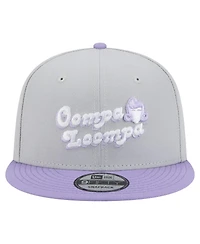 New Era Men's Gray/Light Purple Willy Wonka and the Chocolate Factory Two-Tone 9FIFTY Snapback Hat