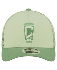 New Era Men's Green Columbus Crew Color Pack 9FORTY M-Crown A-Frame Adjustable Trucker Hat