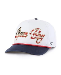 '47 Brand Men's White Green Bay Packers Patriotic Overhand Hitch Adjustable Hat